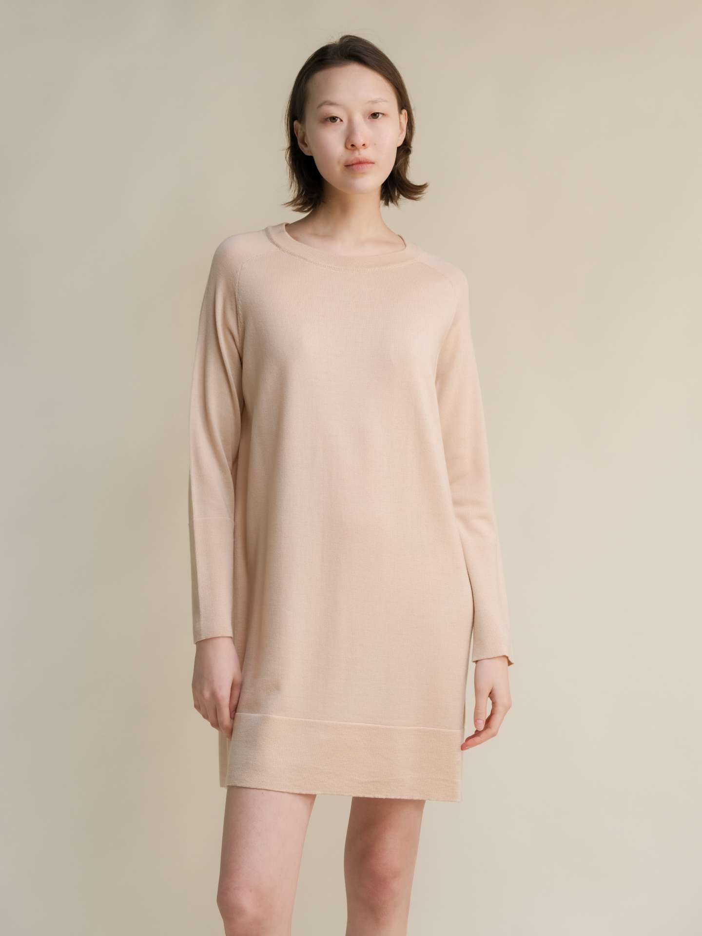 Extra Fine Merino Wool Crewneck Midi Dress - immagine 17