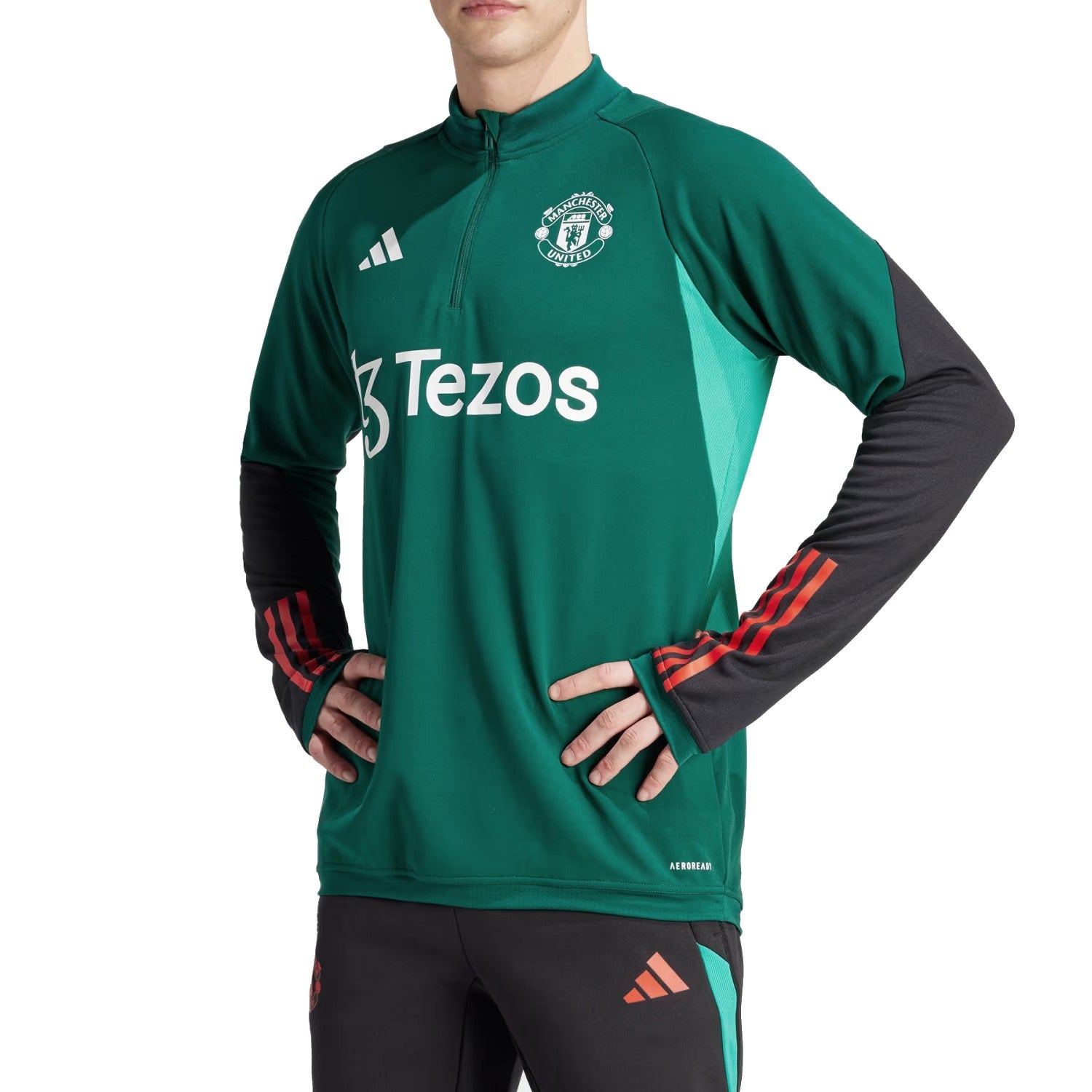 Manchester United green training technical Soccer tracksuit 2024 - Adidas - immagine 2