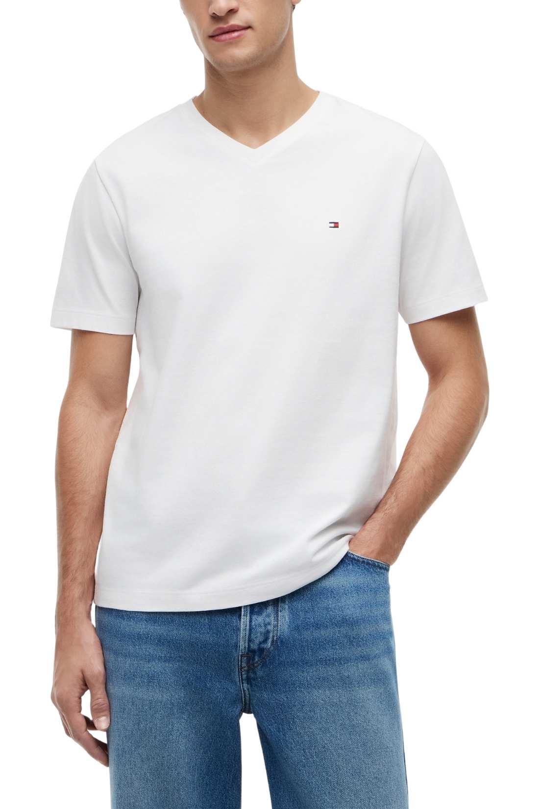 TOMMY HILFIGER - T-shirt uomo con scollo a v  - Taglia XL - immagine 36