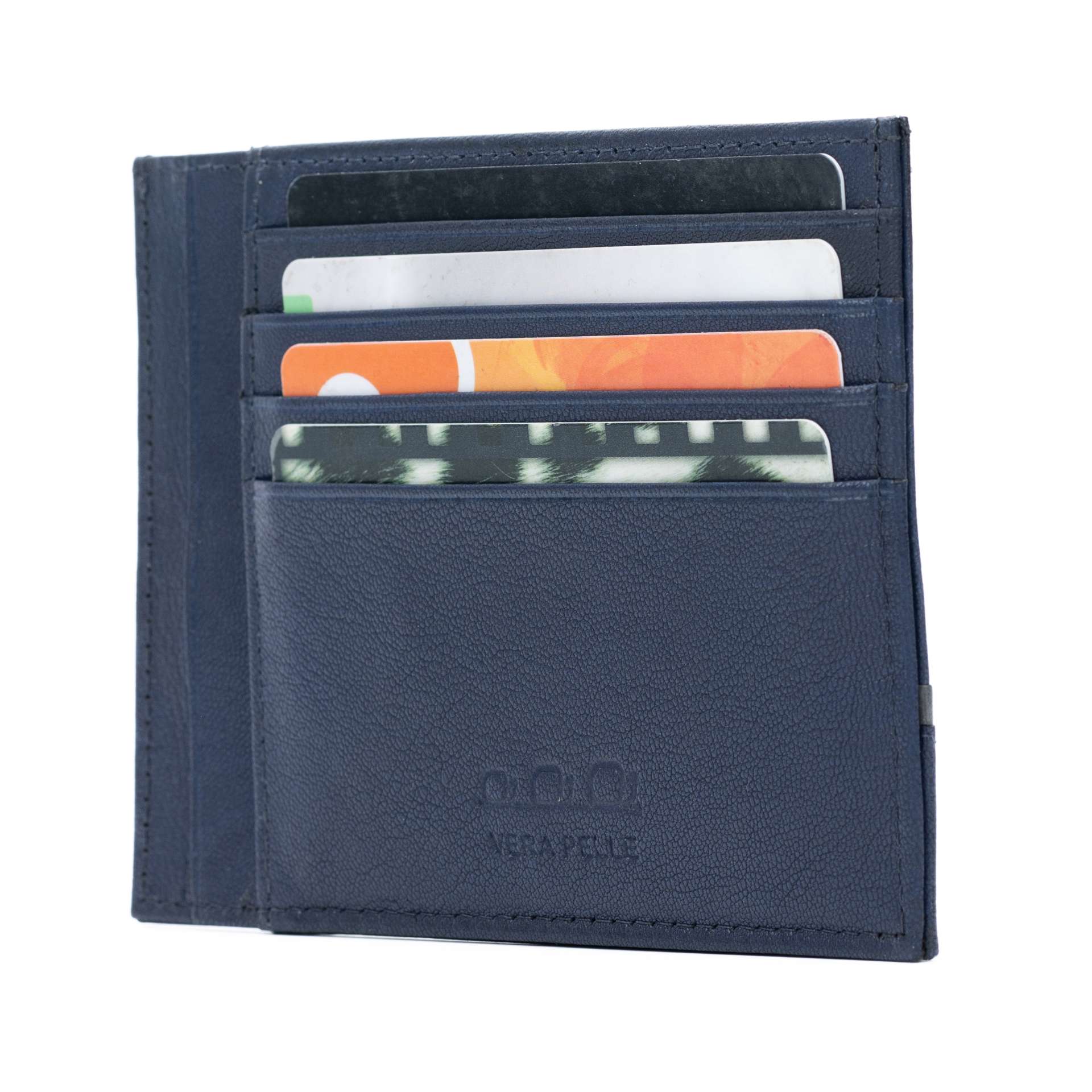 K10907DB | Portadocumenti/Carte di Credito in Vera Pelle Col. Blu - immagine 2