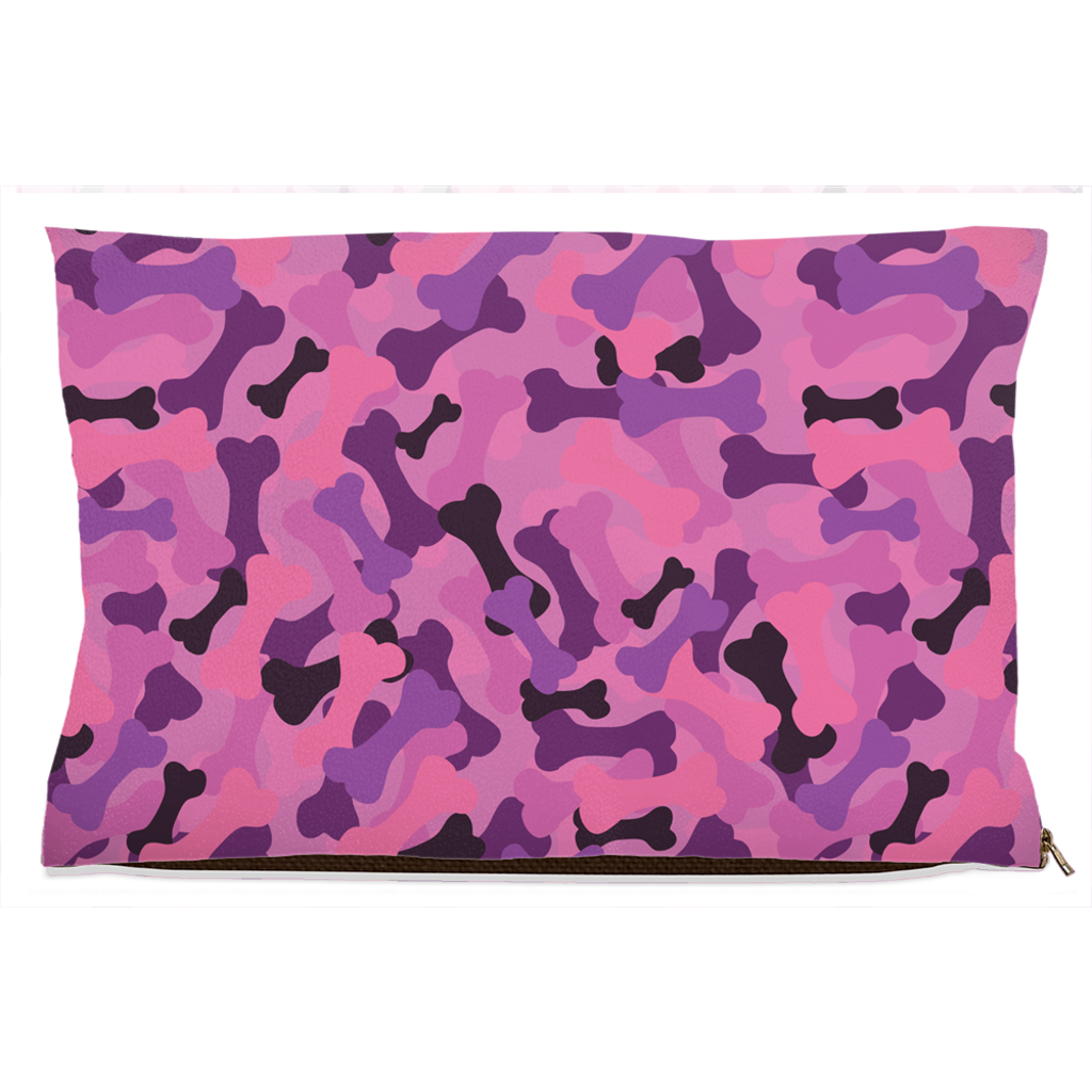 Bone Camo Pink Dog Bed - immagine 2