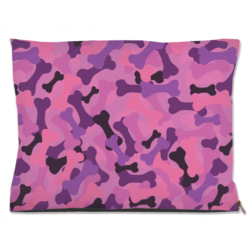 Bone Camo Pink Dog Bed - immagine 3