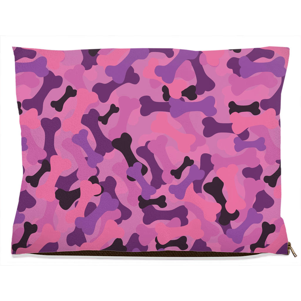 Bone Camo Pink Dog Bed - immagine 9