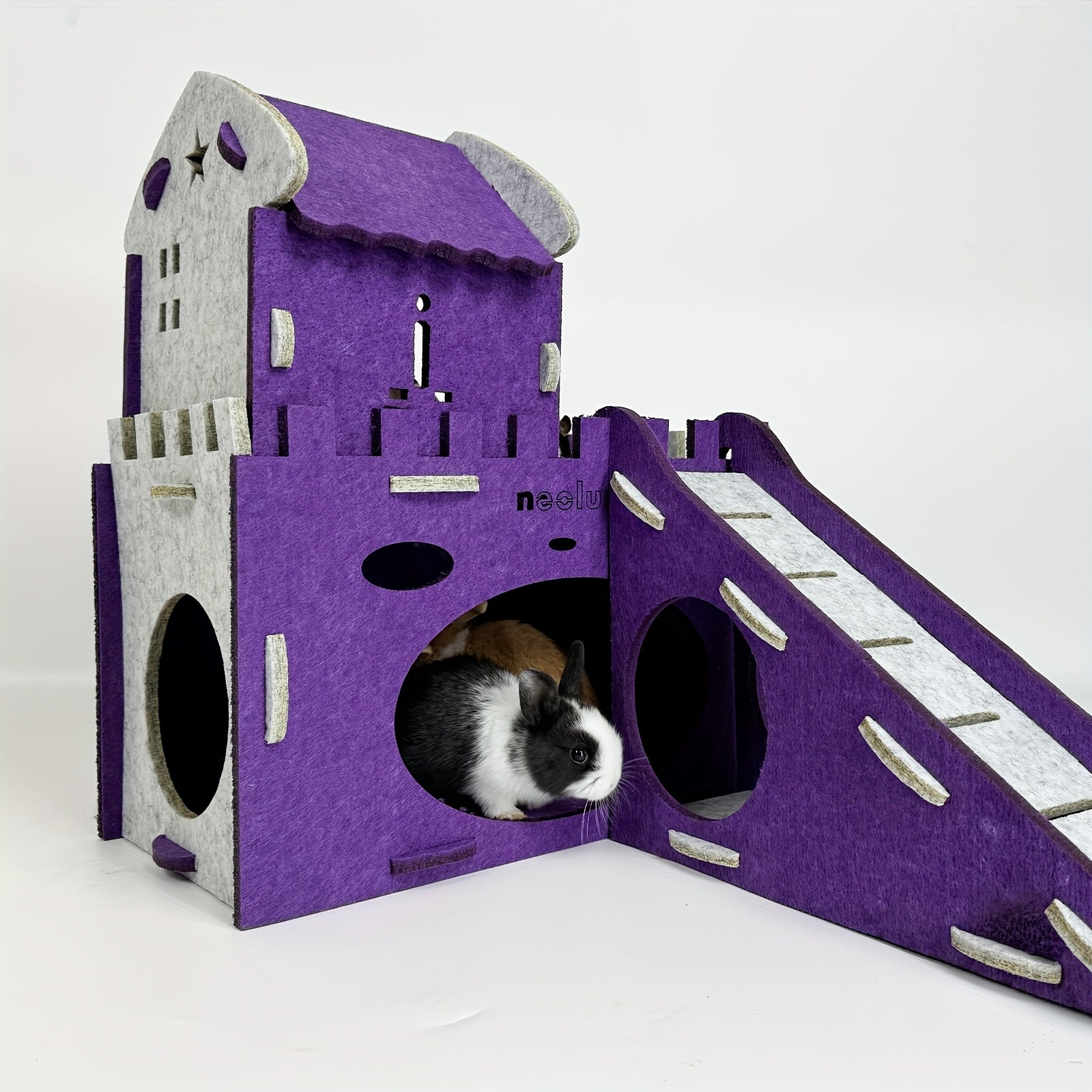 Felt Rabbit Hideaway Bunny Castle Indoor Habitat - immagine 5
