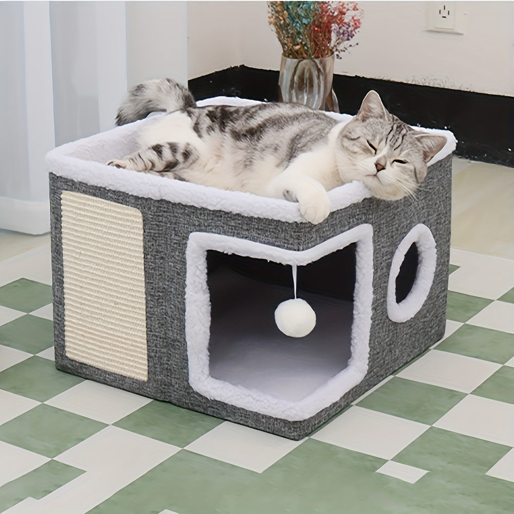Double-Layer Cat Bed Cave Sofa - immagine 2
