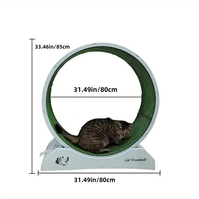 Pet Fitness Wheel - Interactive Treadmill for Cats and Dogs Grey - immagine 2