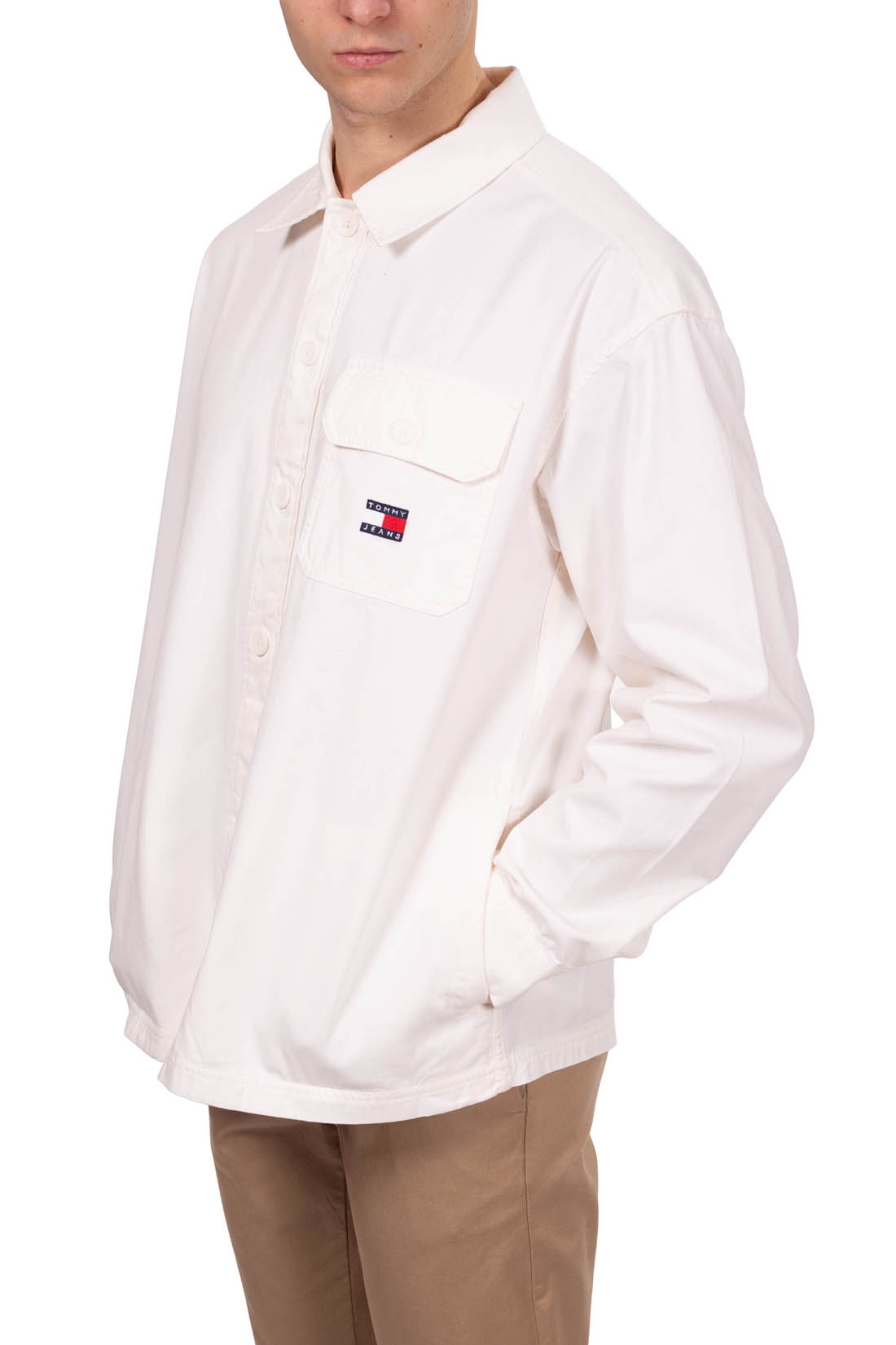 TOMMY JEANS - Camicia uomo varsity oversize con logo sul retro - immagine 8
