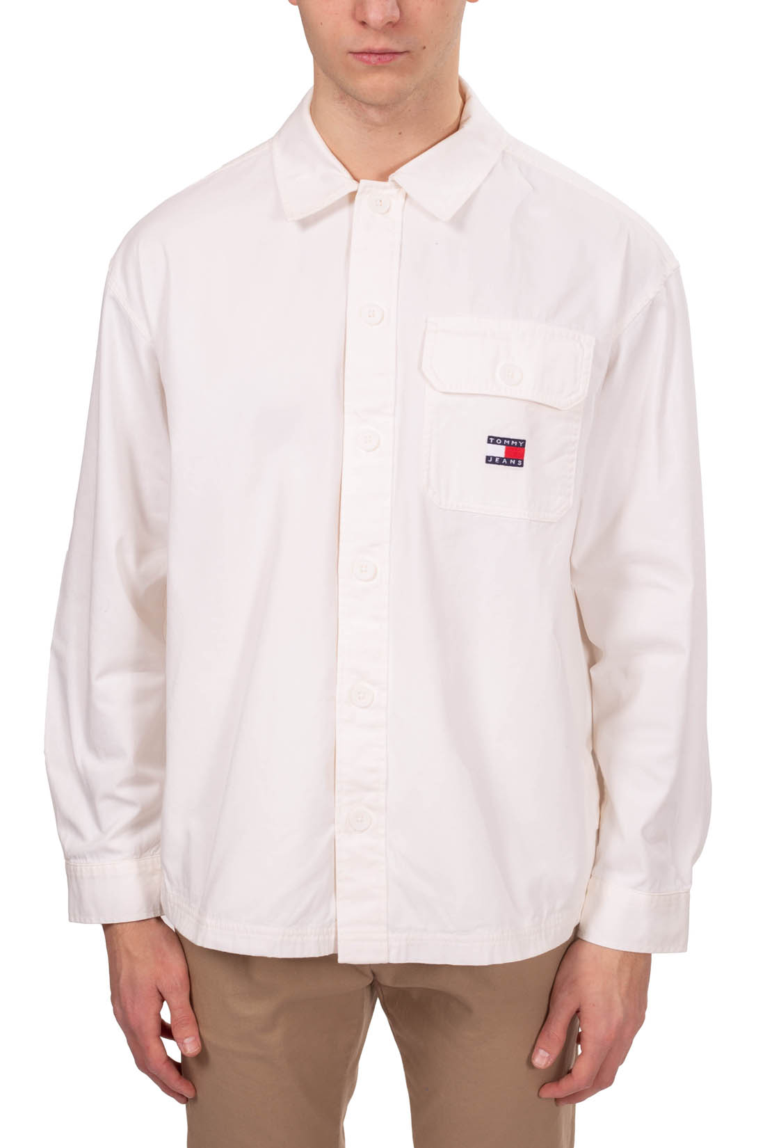 TOMMY JEANS - Camicia uomo varsity oversize con logo sul retro - immagine 6