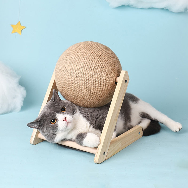 Cat Scratching Ball Toy Kitten Sisal Rope Ball Board Grinding Paws Toys Cats Scratcher Wear-resistant Pet Furniture supplies - immagine 4