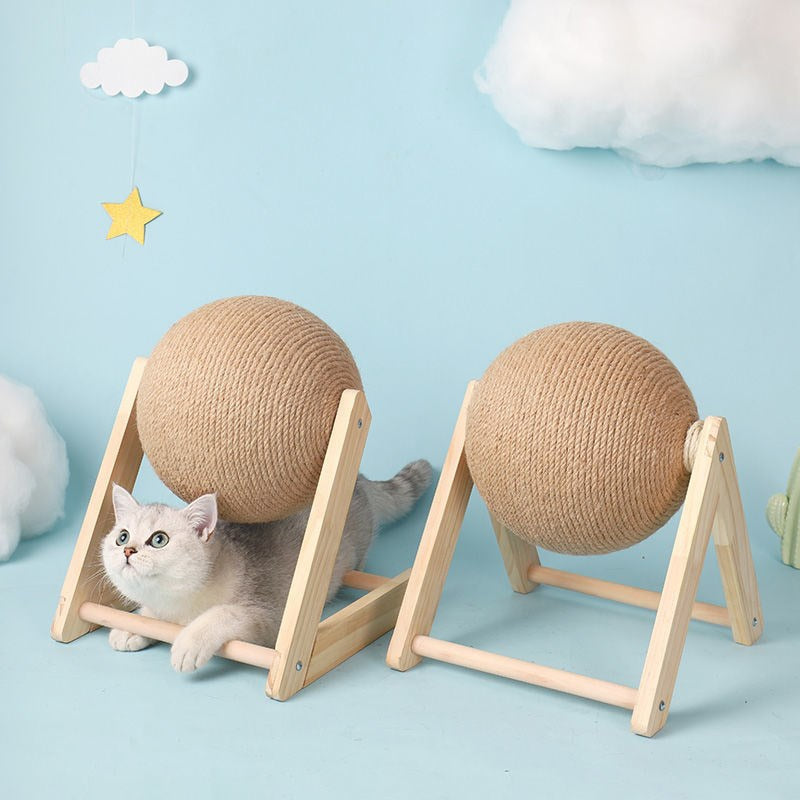 Cat Scratching Ball Toy Kitten Sisal Rope Ball Board Grinding Paws Toys Cats Scratcher Wear-resistant Pet Furniture supplies - immagine 5