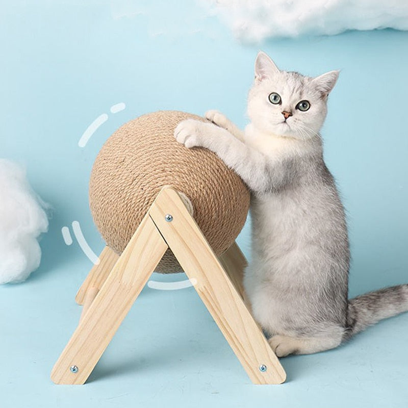 Cat Scratching Ball Toy Kitten Sisal Rope Ball Board Grinding Paws Toys Cats Scratcher Wear-resistant Pet Furniture supplies - immagine 3
