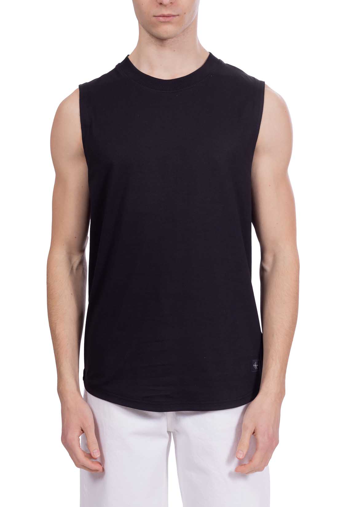 CALVIN KLEIN JEANS - Canotta uomo lunga con patch logo  - Taglia L - immagine 26