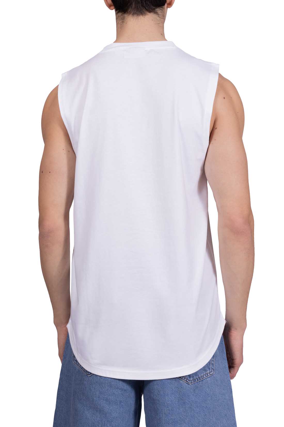 CALVIN KLEIN JEANS - Canotta uomo lunga con patch logo  - Taglia L - immagine 15