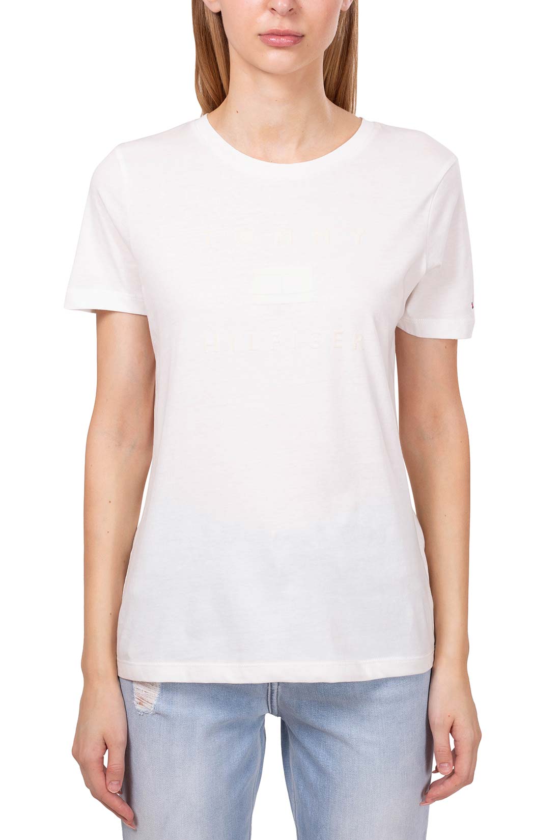 TOMMY HILFIGER - Women's flock flag T-shirt - Size L - immagine 39
