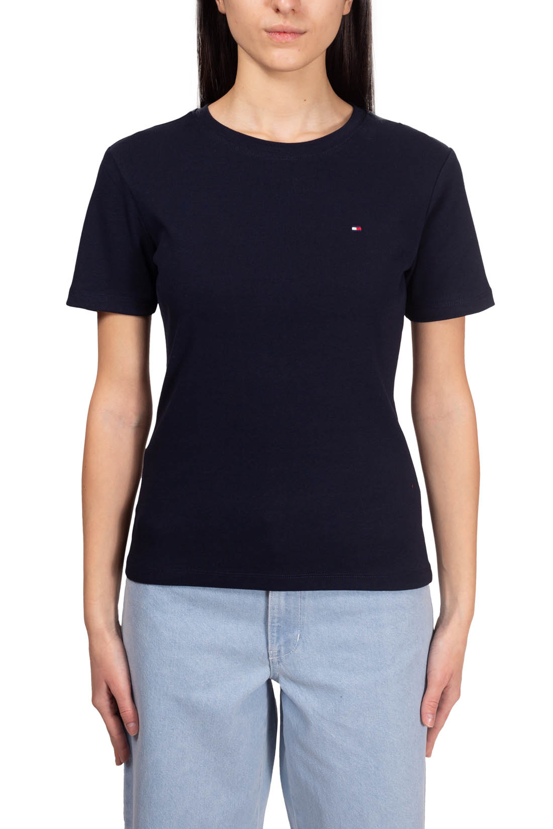 TOMMY HILFIGER - Women's slim logo T-shirt  - Size L - immagine 47