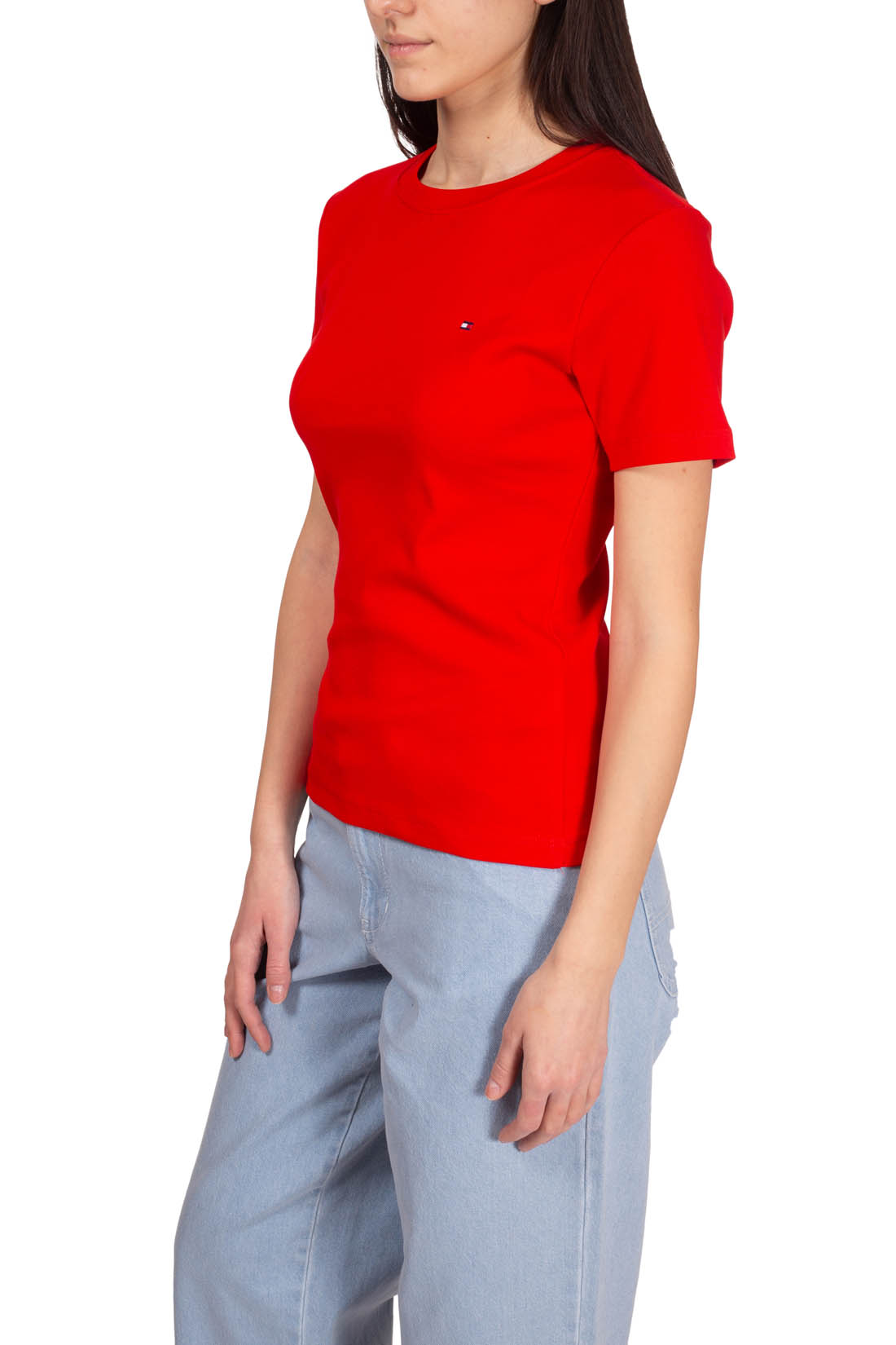 TOMMY HILFIGER - Women's slim logo T-shirt  - Size L - immagine 28
