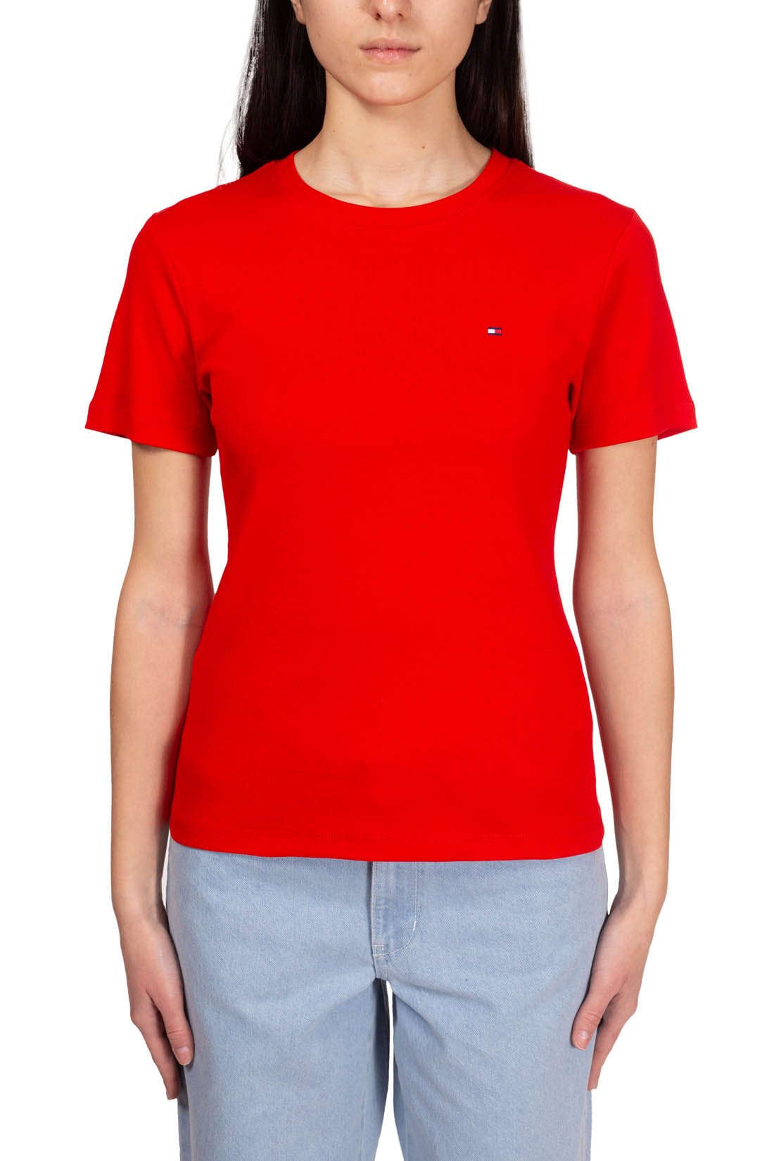 TOMMY HILFIGER - Women's slim logo T-shirt  - Size L - immagine 26
