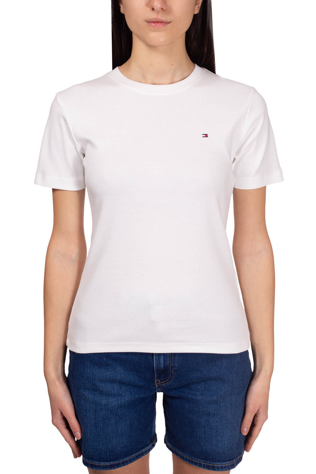 TOMMY HILFIGER - Women's slim logo T-shirt  - Size L - immagine 34