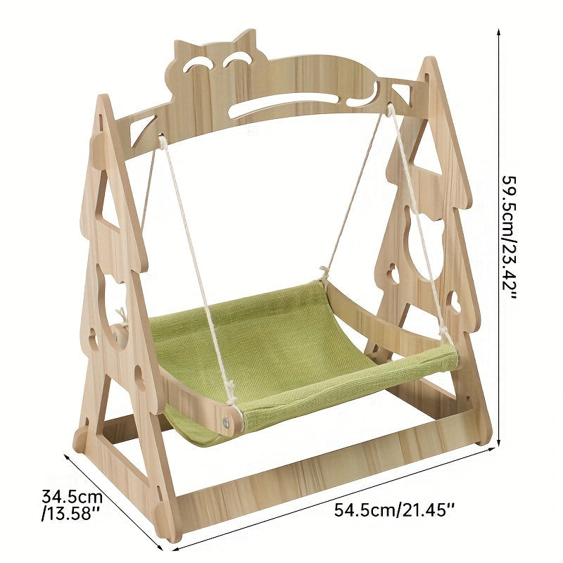 Cat Hammock Tree with Scratching Rope Lounger Bed - immagine 5