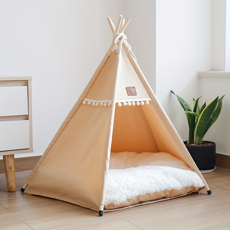 Linen Pet Teepee Bed - immagine 2