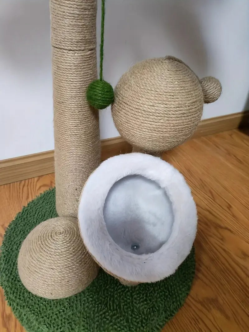 Coconut Tree Cat Scratching Post with Ball Toy - immagine 5