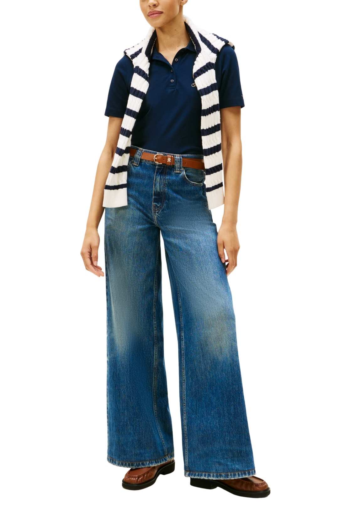 TOMMY HILFIGER - Polo donna regular con stemma logo - Taglia L - immagine 7