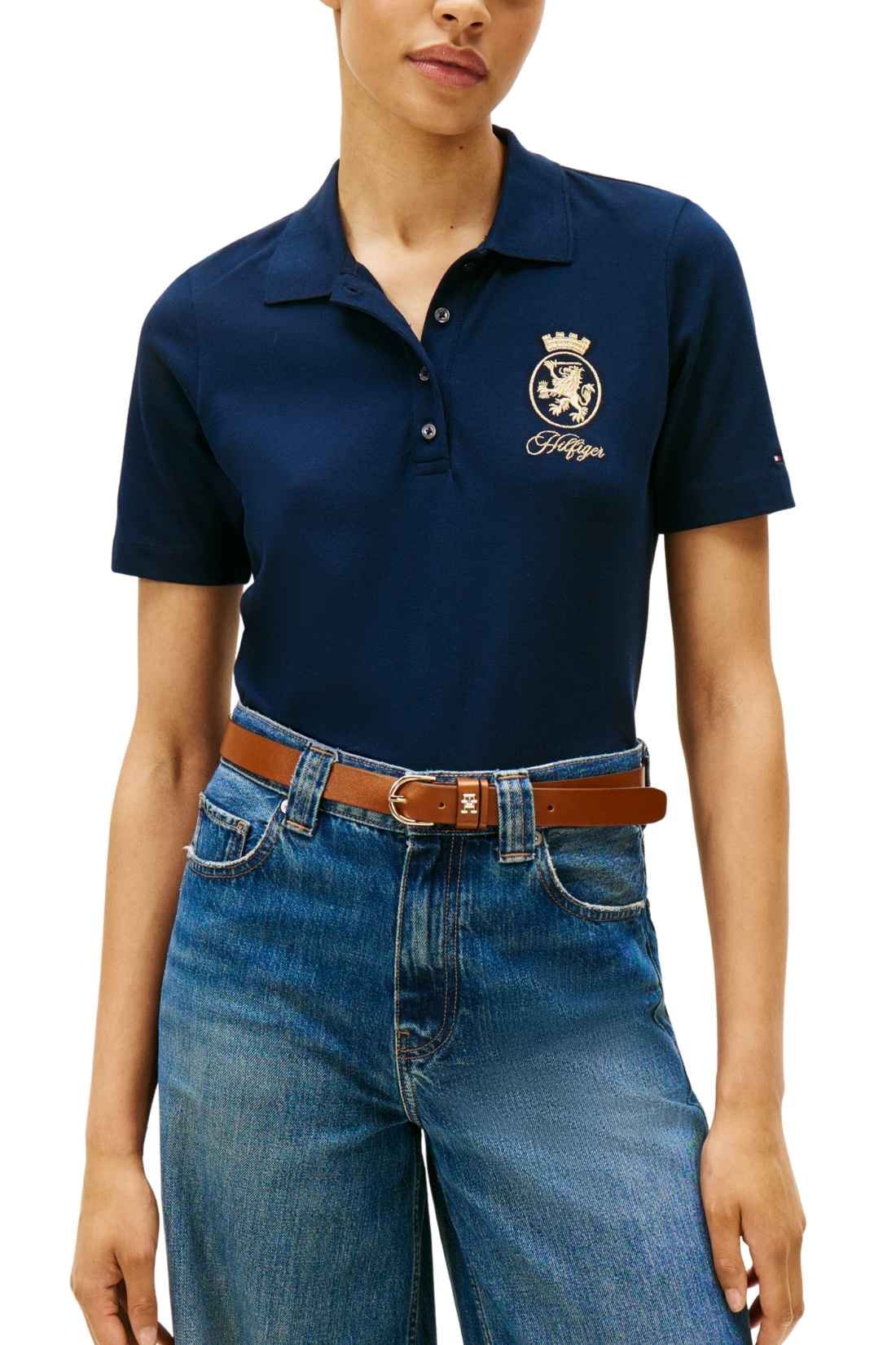 TOMMY HILFIGER - Polo donna regular con stemma logo - Taglia L - immagine 27
