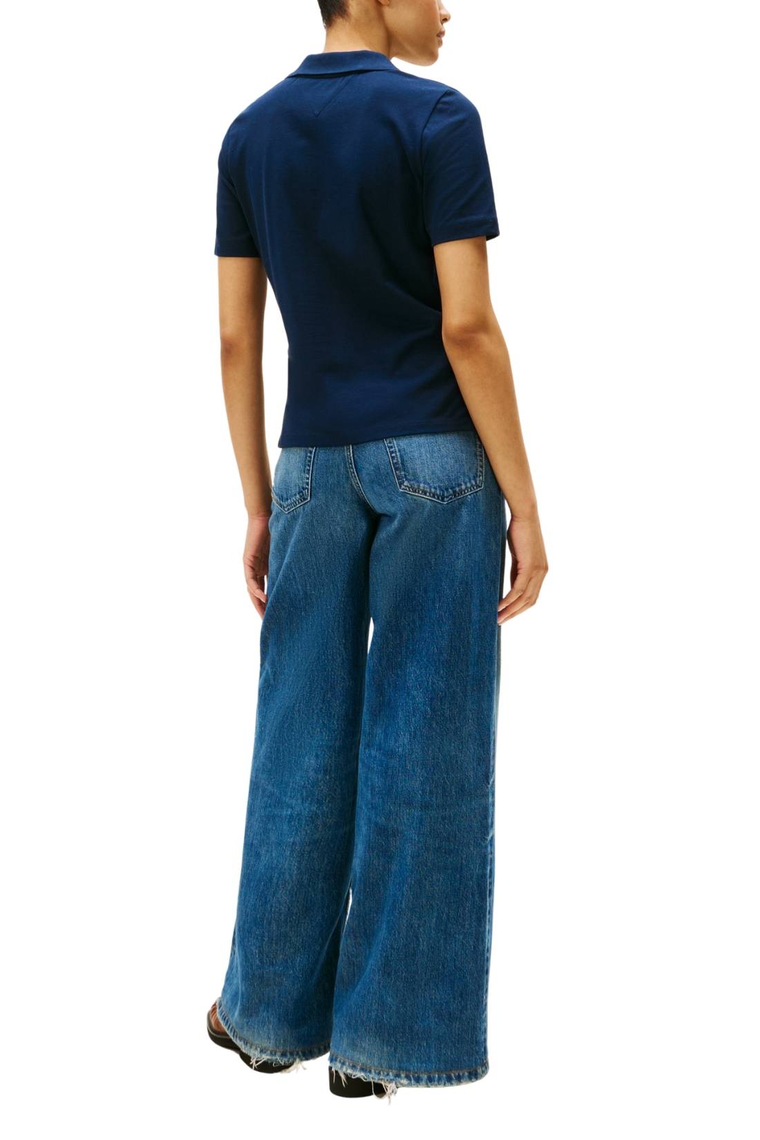 TOMMY HILFIGER - Polo donna regular con stemma logo - Taglia L - immagine 8