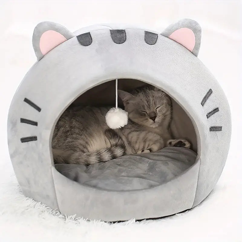 Cozy Cat Bed: Warm Pet House, Kitten Cave, and Sleeping Bag - immagine 3