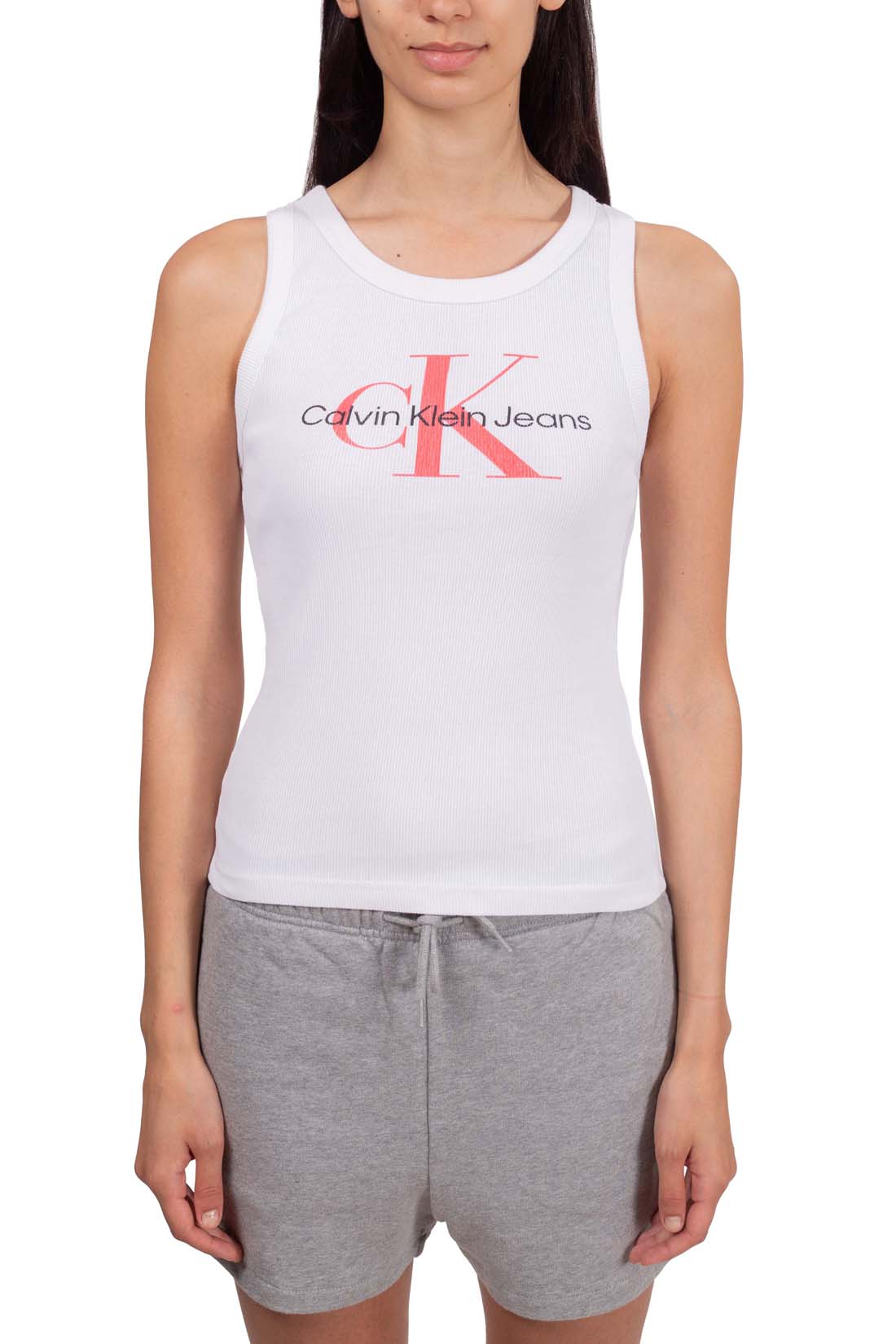 CALVIN KLEIN JEANS - Canotta donna slim a costine - Taglia XL - immagine 20