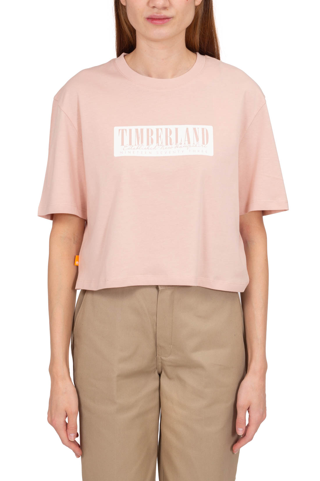 TIMBERLAND - Women's relaxed crop T-shirt with logo  - Size M - immagine 8