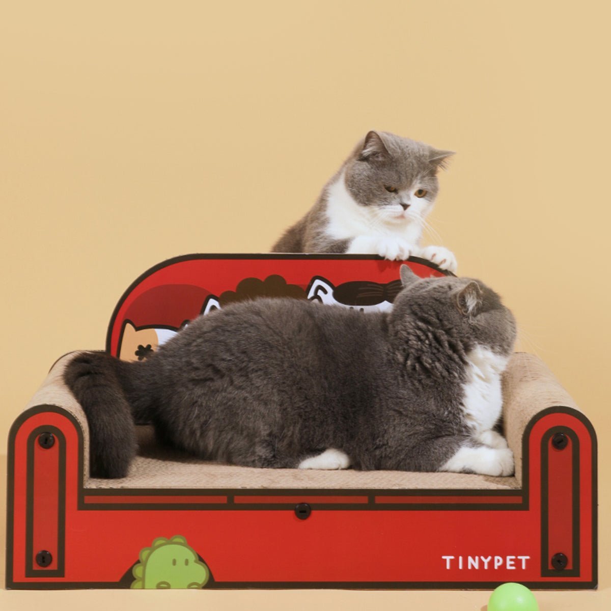 One Family Red Small Sofa Cat Scratching Board - immagine 3