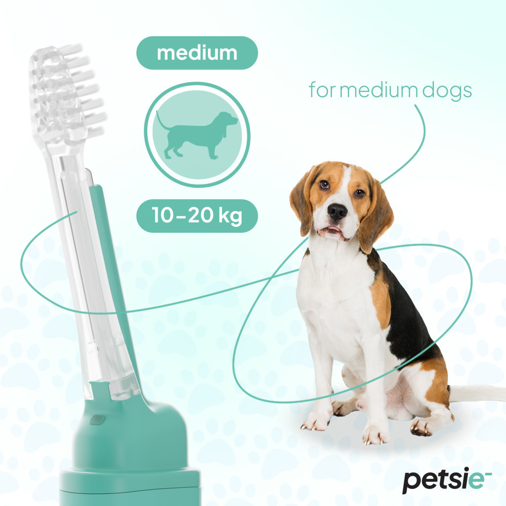 2 replacement heads for Petsie dog toothbrush (size M 10-20kg) - immagine 2