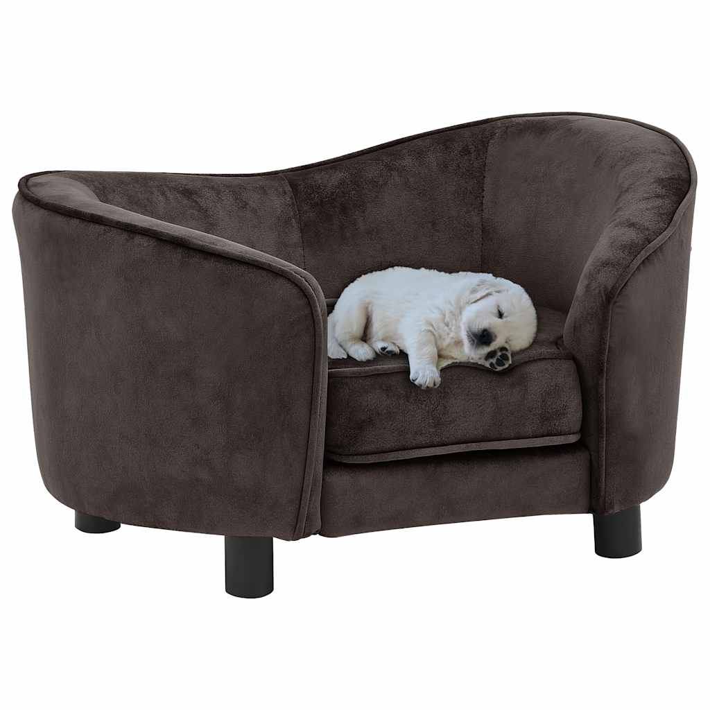 Vidaxl dog bed 69x49x40 cm plush brown