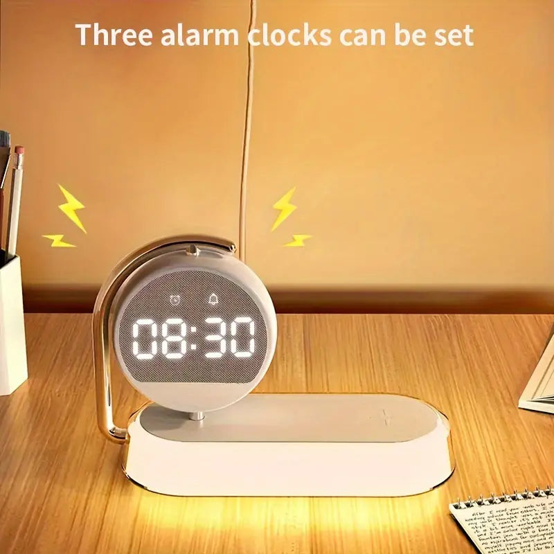 Fantasy Tropical Night Light & Wireless Charger Stand with Digital Alarm Clock - immagine 5