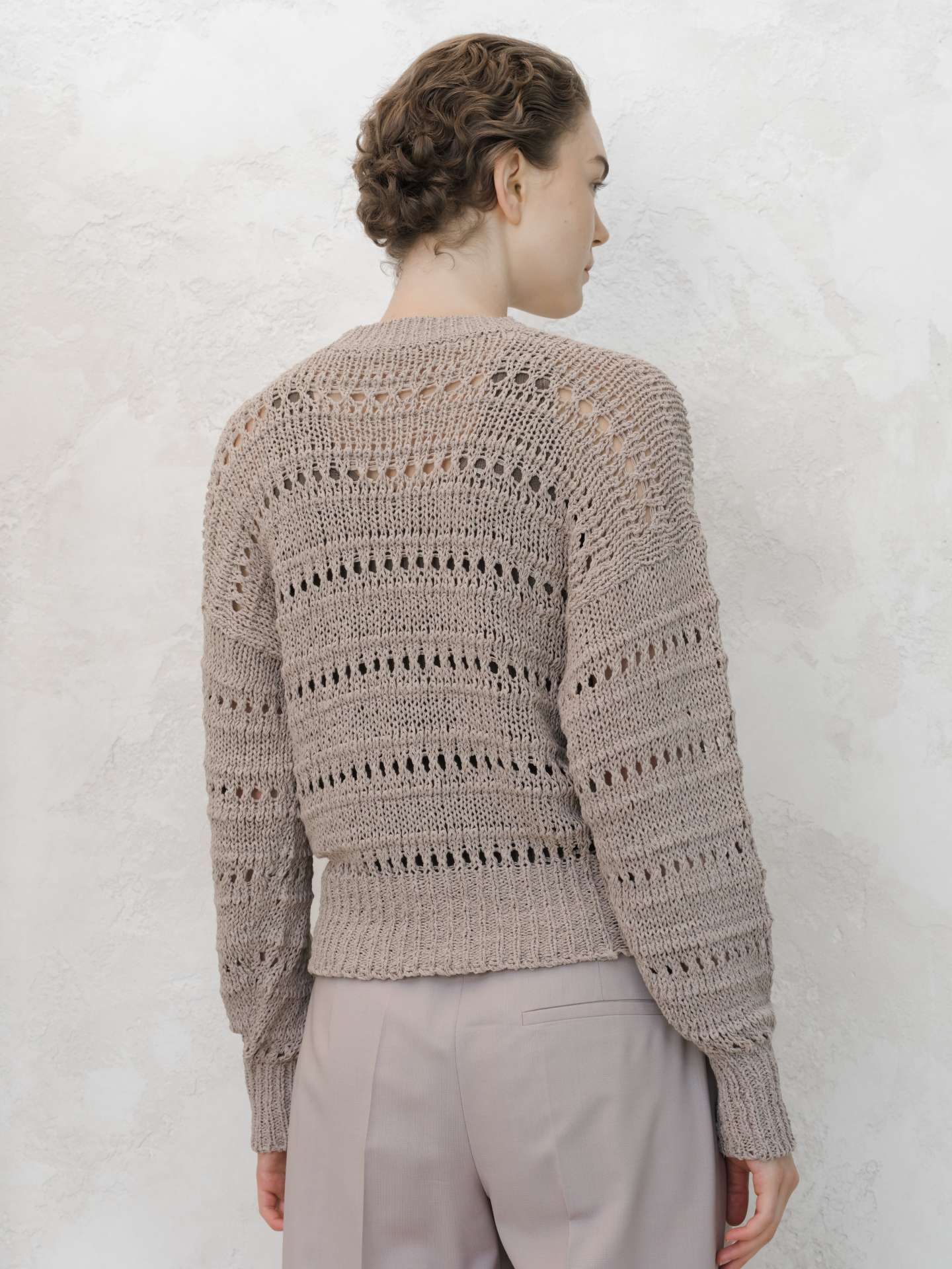 Cotton Crochet Crewneck - immagine 2