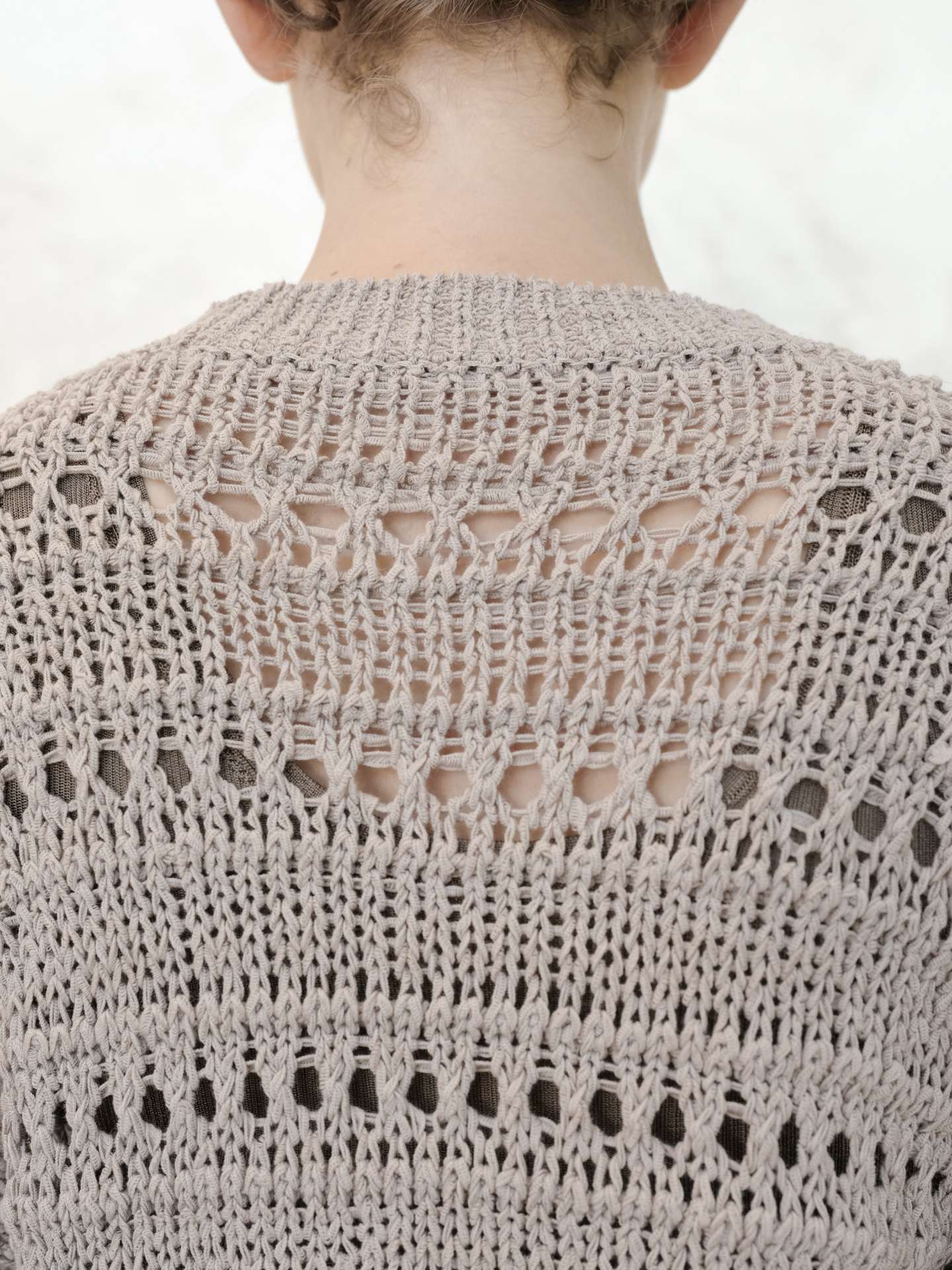 Cotton Crochet Crewneck - immagine 3