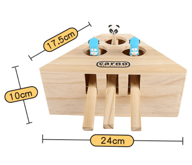 Engaging Wooden Cat and Hamster Interactive Toy - immagine 2