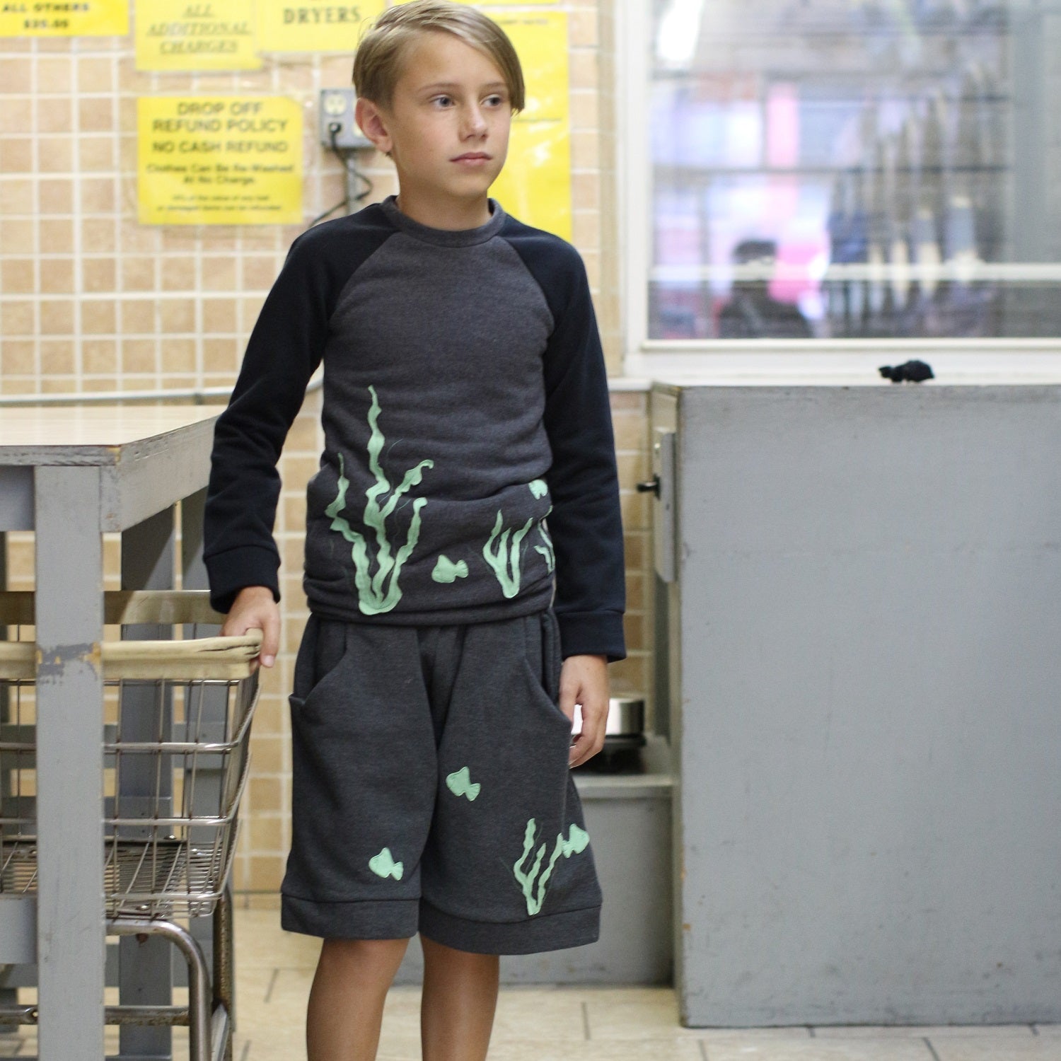 Sweatshirt with Marine Application - immagine 2