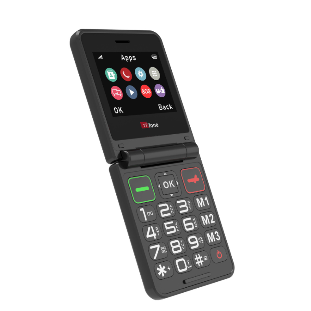 TTfone TT660 Flip Big Button Mobile with USB C Dock Charger - immagine 2