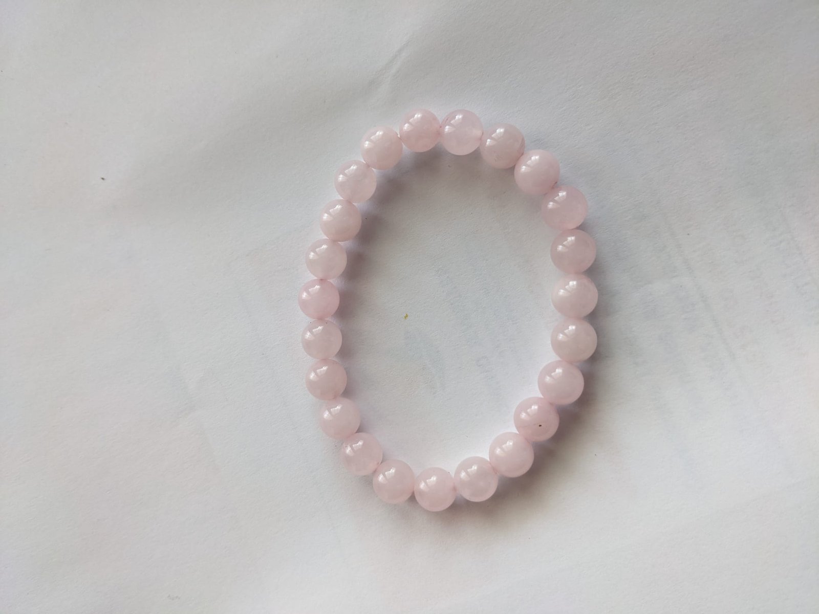 Rose Quartz Bracelet (8 mm Beads) - immagine 4