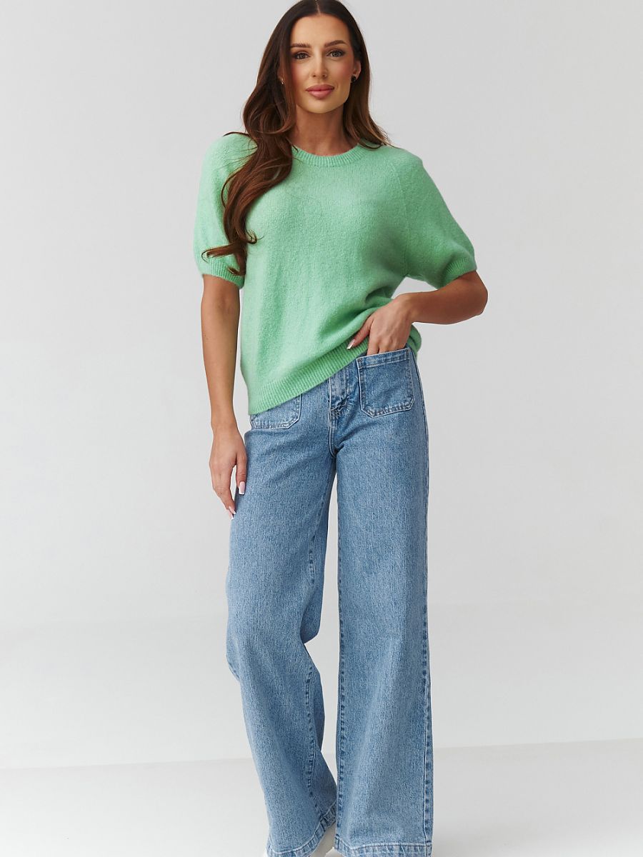 Short sleeve sweater model 224078 Makadamia - immagine 2