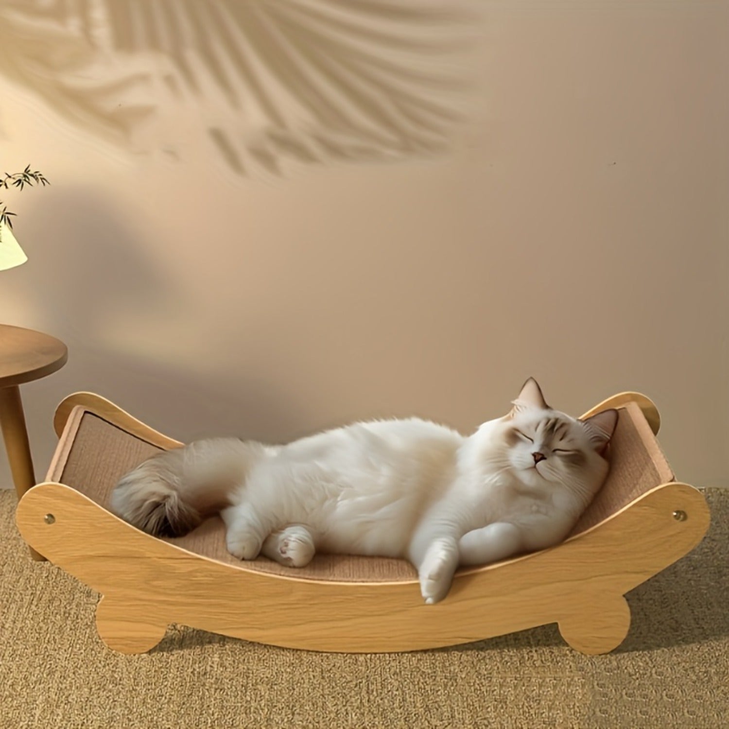 Space-Saving Wooden Cat Scratcher Tower For Cats - immagine 2
