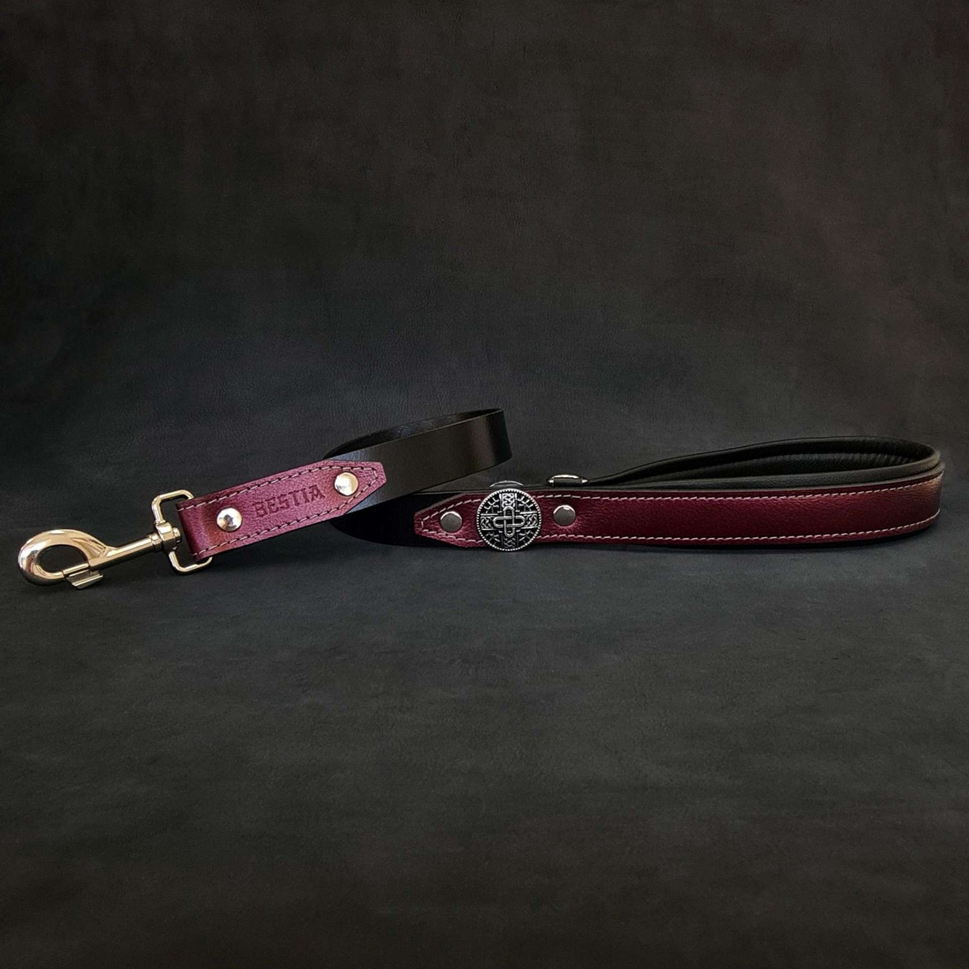 The "Hektor" Burgundy dog leash-LIMITED - immagine 2