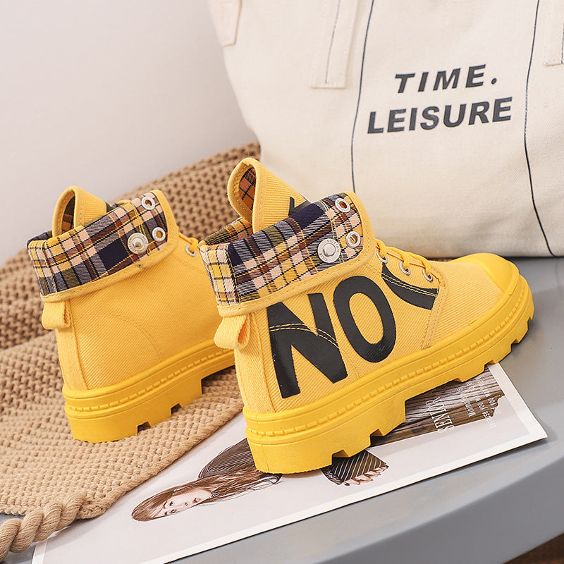 New All-match High-top Girls Canvas Short Boots Women's Shoes - immagine 4