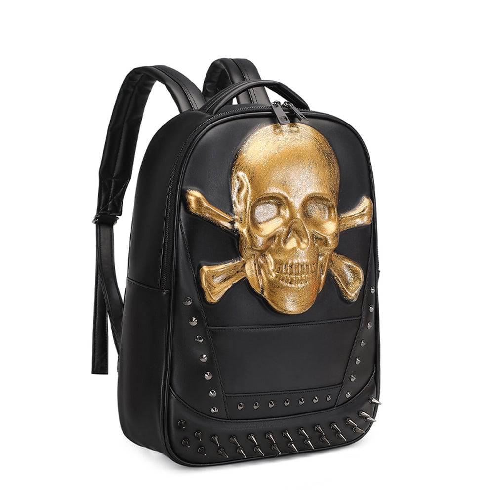 3D Skull Backpack, 3D Smile Pirate Skull And Crossbones - immagine 5
