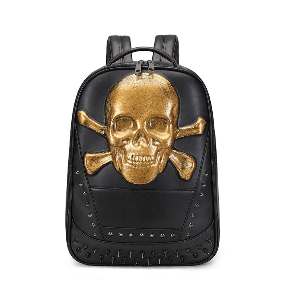 3D Skull Backpack, 3D Smile Pirate Skull And Crossbones - immagine 7