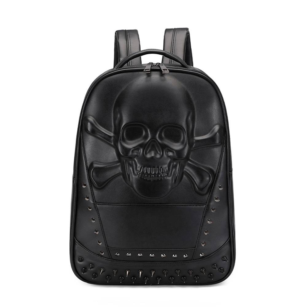 3D Skull Backpack, 3D Smile Pirate Skull And Crossbones - immagine 6