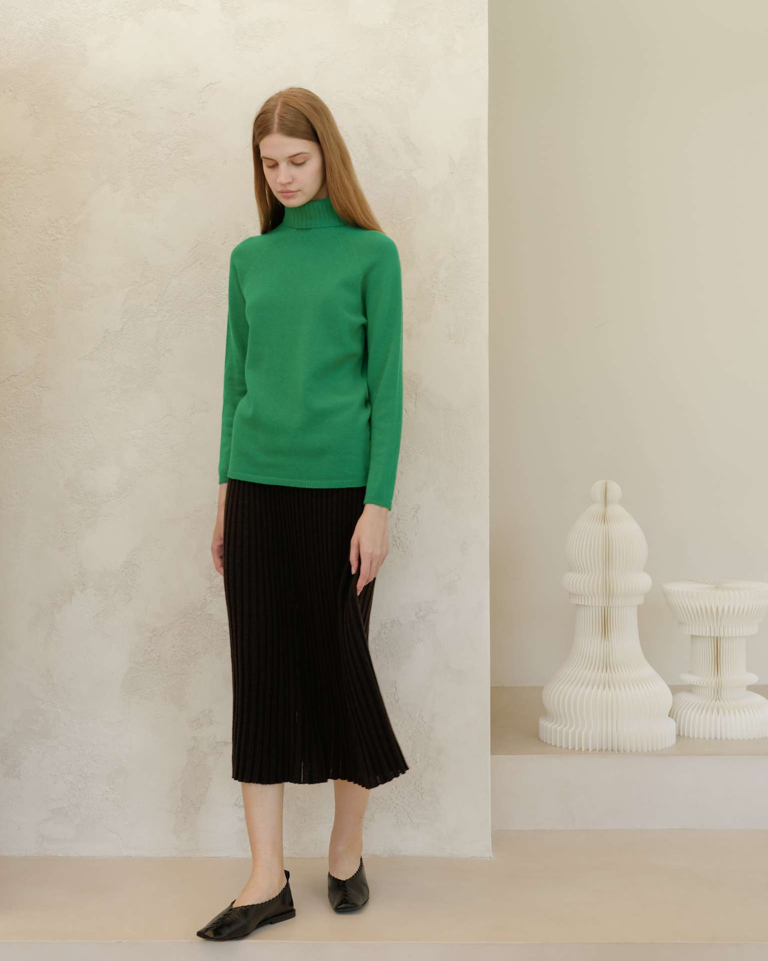 Cashmere Mix Perforated Skirt - immagine 13