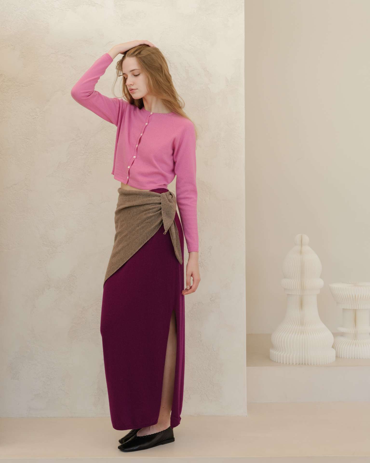 Cashmere Mix Long Skirt - immagine 8